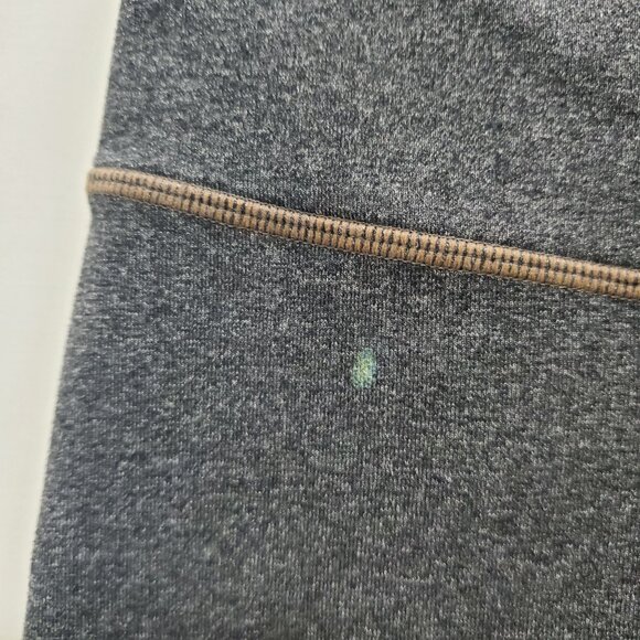 PrAna Women's Charcoal Gray Brown Constrast Stitch Cropped Athletic Leggings S - Picture 6 of 7